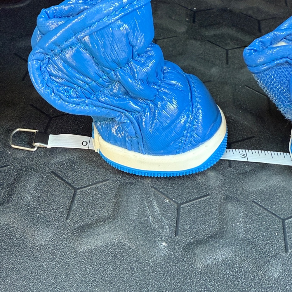 Dog Shoes, velcro closure, Leather, Puffer Blue, Never used - Picture 3 of 11